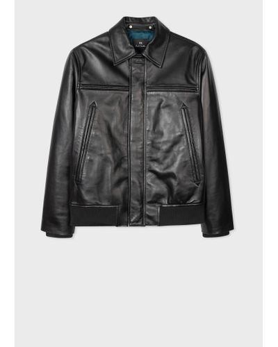 PS by Paul Smith Mens Jacket Leather - Black