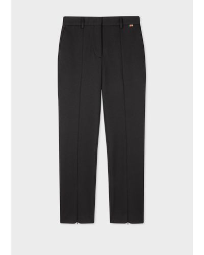 Paul Smith Slim-fit Black Ponte-jersey Trousers