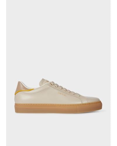 Paul Smith Stone Leather 'beck' Trainers White