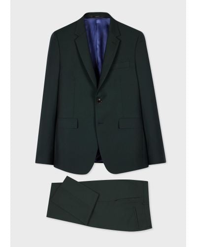Paul Smith The Kensington - Slim-fit Forest Green Wool-mohair Suit - Blue