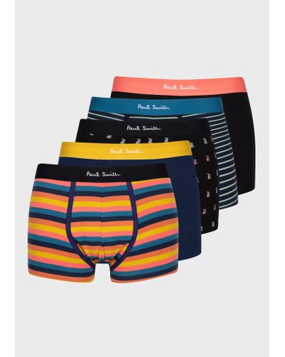 Paul Smith Mixed Boxer Shorts Five Pack Multicolour