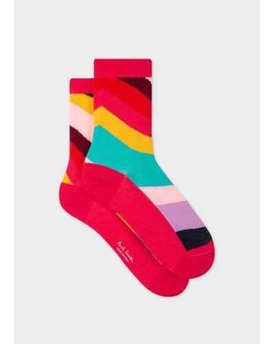 Paul Smith Women's 'swirl' Odd Socks - Pink