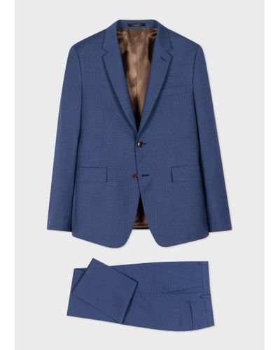 Paul Smith Mens Slim Fit 2 Button Suit - Blue