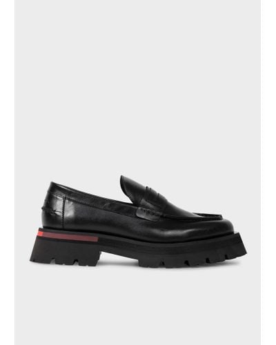 Paul Smith Black Leather 'felicity' Loafers