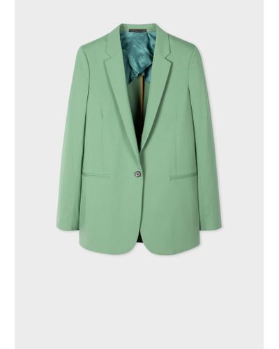 Paul Smith Wool-stretch Green Blazer