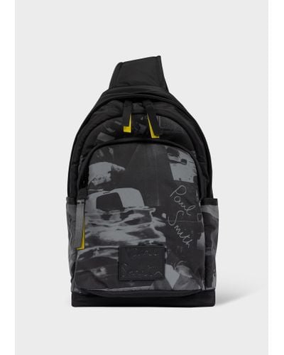Paul Smith Black 'photograph' Reflective Sling Pack