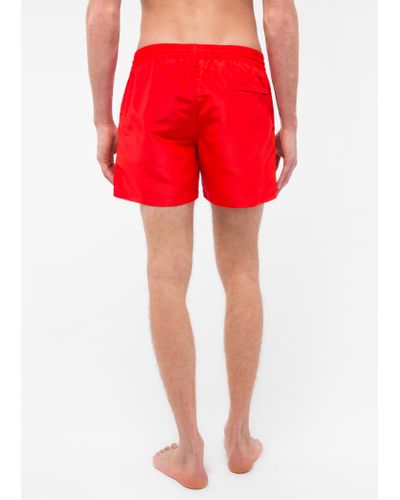 Paul Smith Synthetic Red Swim Shorts for Men - Lyst