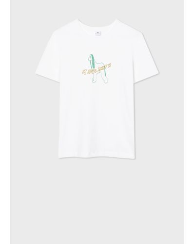 PS by Paul Smith Womens Hound T-shirt - White
