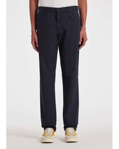 Paul Smith Mens Mid Fit Clean Chino - Blue