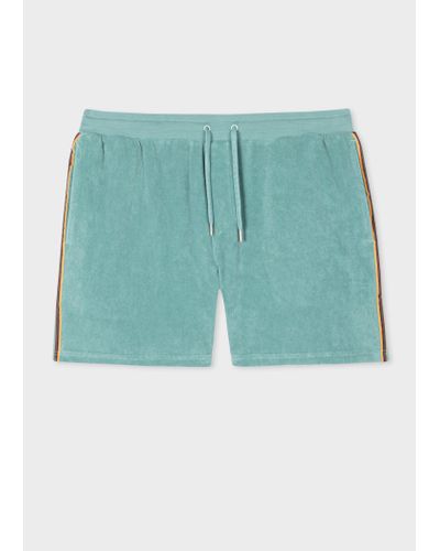 Paul Smith Teal Blue Towelling Lounge Shorts