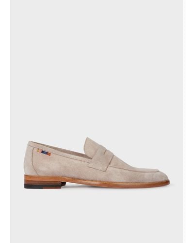 Paul Smith Mushroom Suede 'figaro' Loafers White