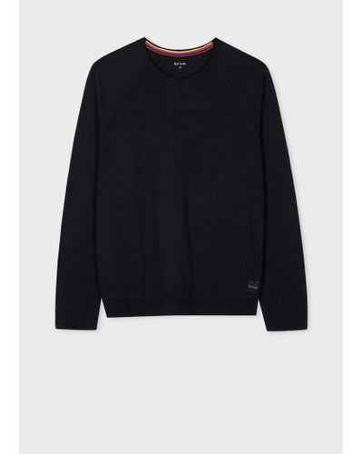 Paul Smith Black Jersey Cotton Long-sleeve Lounge Top