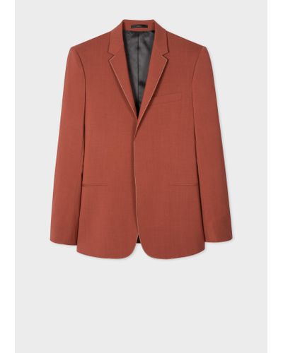 Paul Smith Gents Concealed 2 Btn Jacket - Red