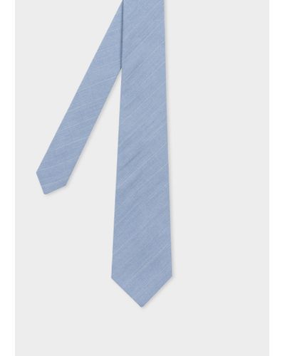 Paul Smith Men Tie Pinstripe - Blue