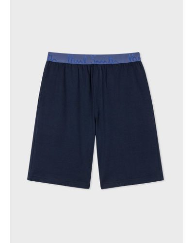 Paul Smith Navy Cotton-modal Lounge Shorts - Blue