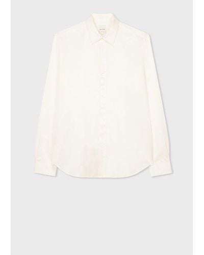Paul Smith Ivory Cotton-Viscose Blend Slim-Fit Shirt - White
