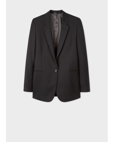 Paul Smith A Suit To Travel In - Black Wool Travel Blazer