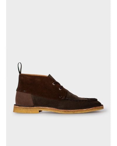 PS by Paul Smith Paul Smith Brown Suede 'lance' Boots