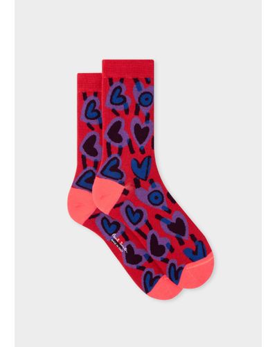 Paul Smith Red 'valentines' Socks
