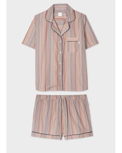 Paul Smith 'signature Stripe' Short Pyjama Set Multicolour