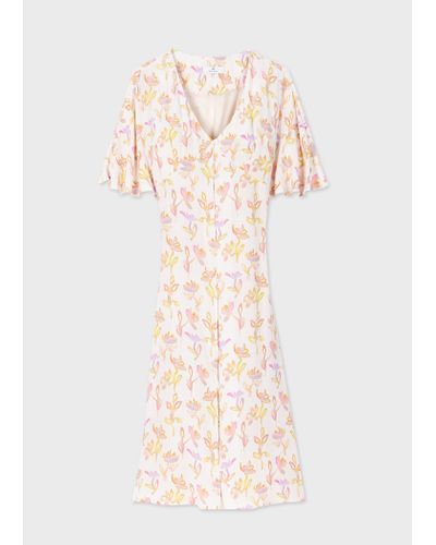 PS by Paul Smith Ecru 'oleander' Dress White - Natural