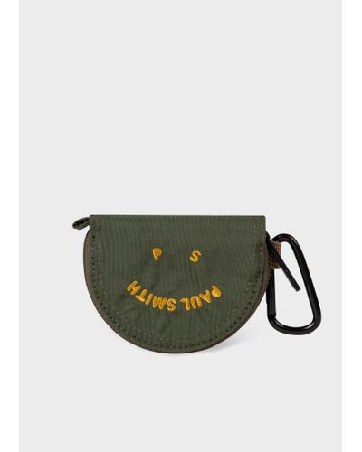 PS by Paul Smith Paul Smith Green Nylon 'happy' Clip Pouch