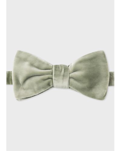 Paul Smith Pistachio Velvet Self-tie Bow Tie - Green