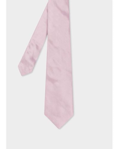 Paul Smith Men Tie Plain Silk New - Pink