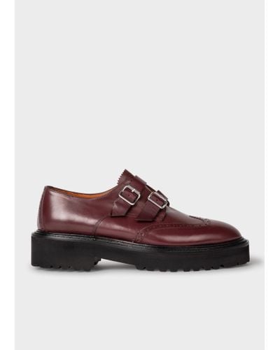 Paul Smith Burgundy Leather 'raelyn' Brogues Red