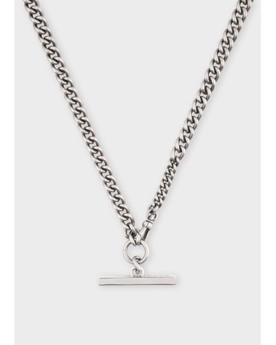 Paul Smith T-bar Chain Necklace - White