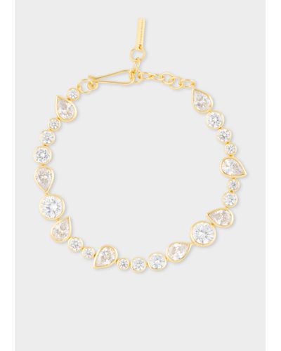 Paul Smith Cubic Zirconia And Gold Vermeil Bracelet By Completedworks - White