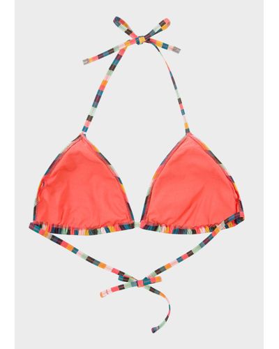 Paul Smith Synthetic Women's 'artist Stripe' Triangle Bikini Top - Lyst