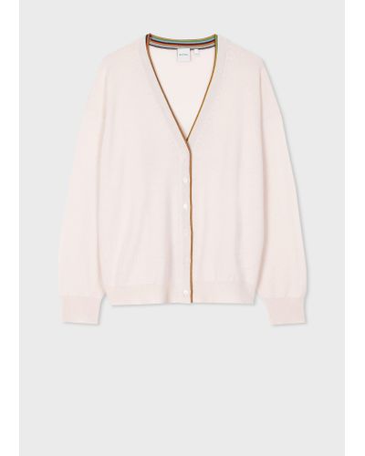 Paul Smith Womens Knitted Cardigan Button Thru - Natural