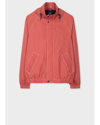 PS by Paul Smith Washed Red Showerproof Cotton Jacket