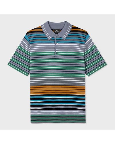 PS by Paul Smith Mens Jumper Ss Polo - Blue