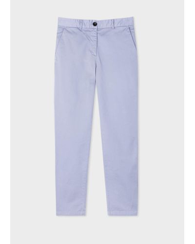 PS by Paul Smith Lilac Stretch-cotton Slim-fit Chinos Blue