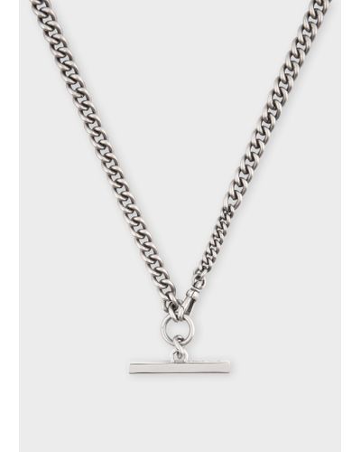 Paul Smith T-bar Chain Necklace - White