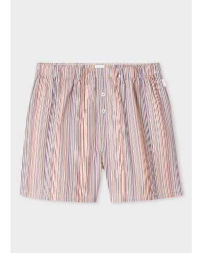 Paul Smith Signature-stripe Cotton Boxer Shorts - Multicolour