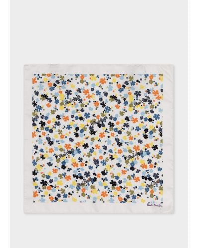 Paul Smith Ditsy Floral Silk Pocket Square - Multicolour
