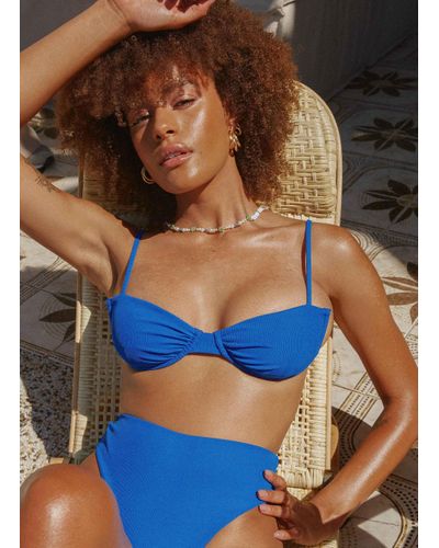 Peppermayo Synthetic Miami Skies Balconette Bikini Top in Cobalt (Blue) |  Lyst