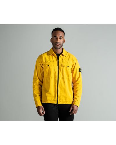 stone island overshirt mustard
