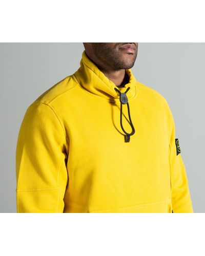 Stone Island Cotton Smock Sweatshirt Mustard in Yellow for Men - Lyst