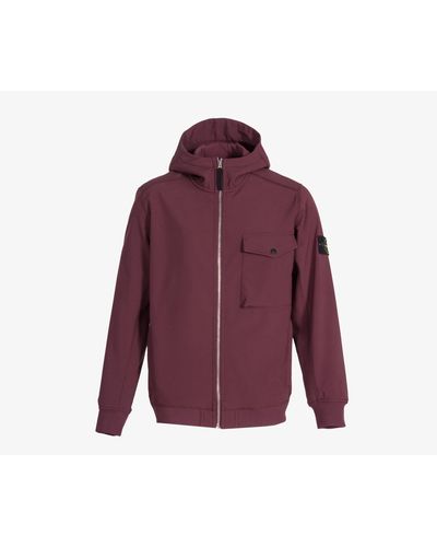 stone island soft shell red