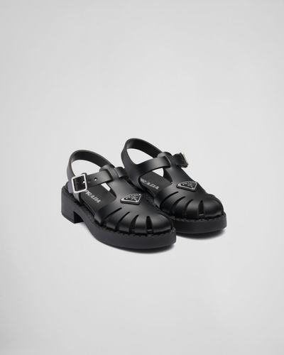 Prada Sporty Foam Rubber Sandals in Black | Lyst