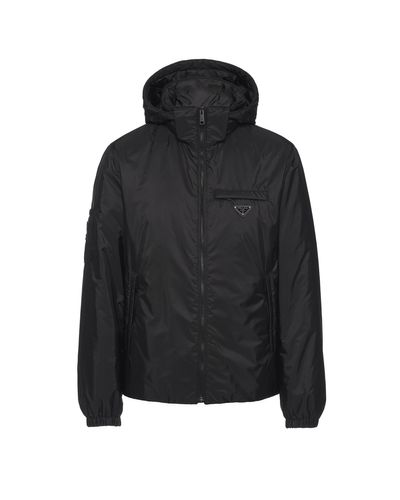 Prada Synthetic Re-nylon Medium Puffer Jacket in Black for Men | Lyst