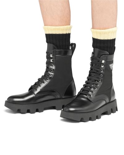 prada rocksand combat boot