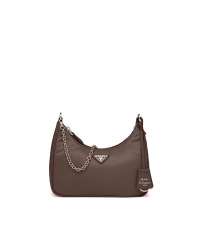 Prada Re-edition 2005 Nylon Bag in Brown | Lyst