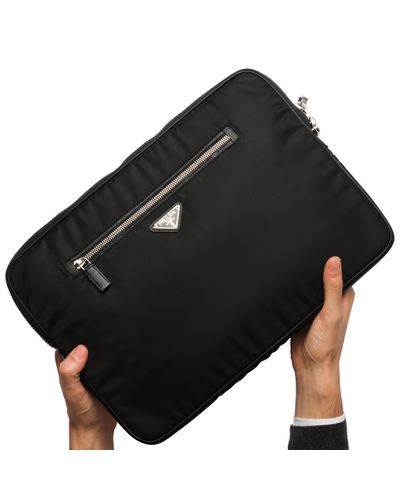 Prada Synthetic Laptop Case in Black for Men - Lyst