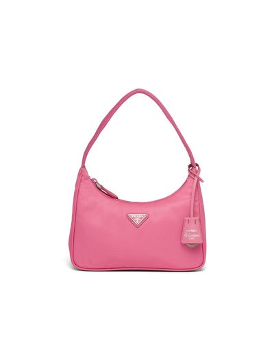 Prada Re-edition 2000 Nylon Mini Bag in Pink | Lyst