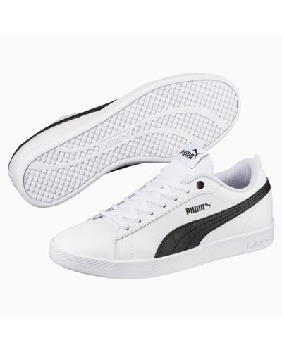 PUMA Smash V2 Leather Women's Sneakers in White - Lyst
